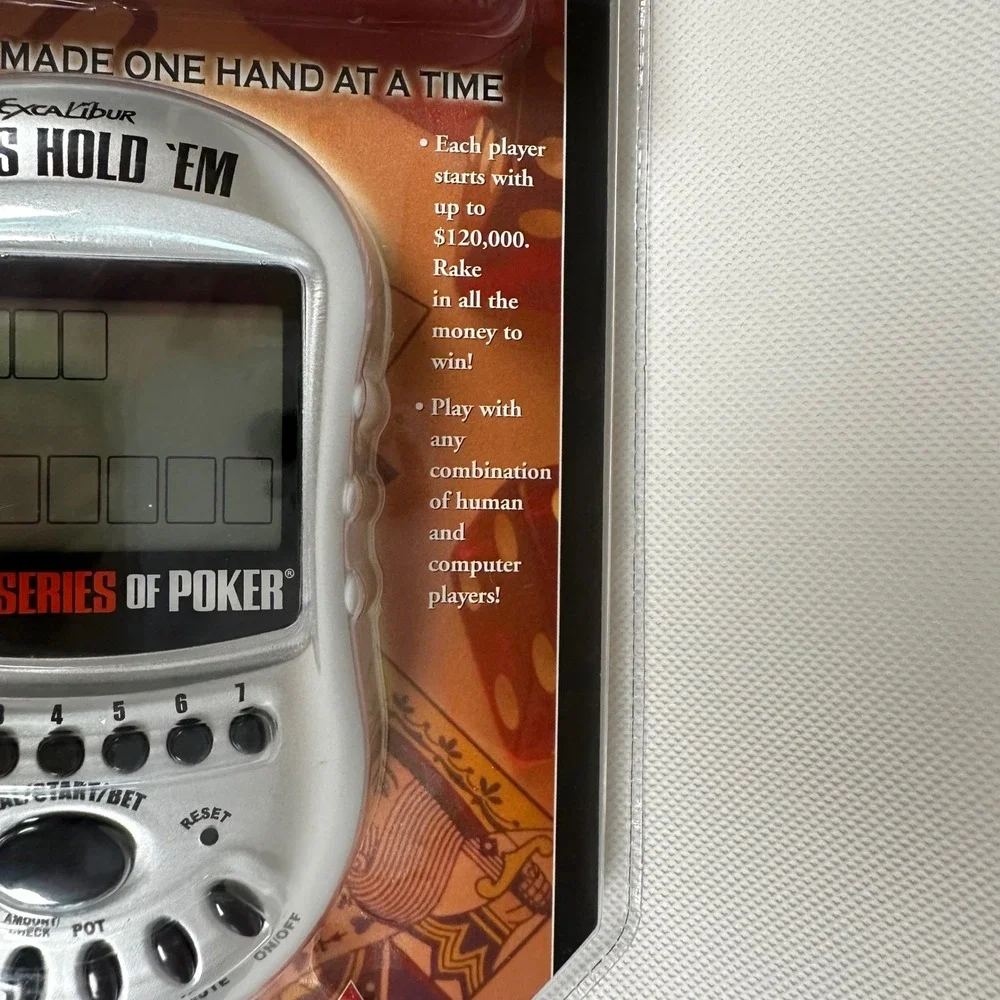 Excalibur World Series of Poker Texas Hold Em Handheld Electronic Game 399-CS